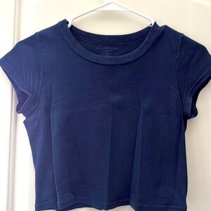 NAVY BRANDY CROP TOP